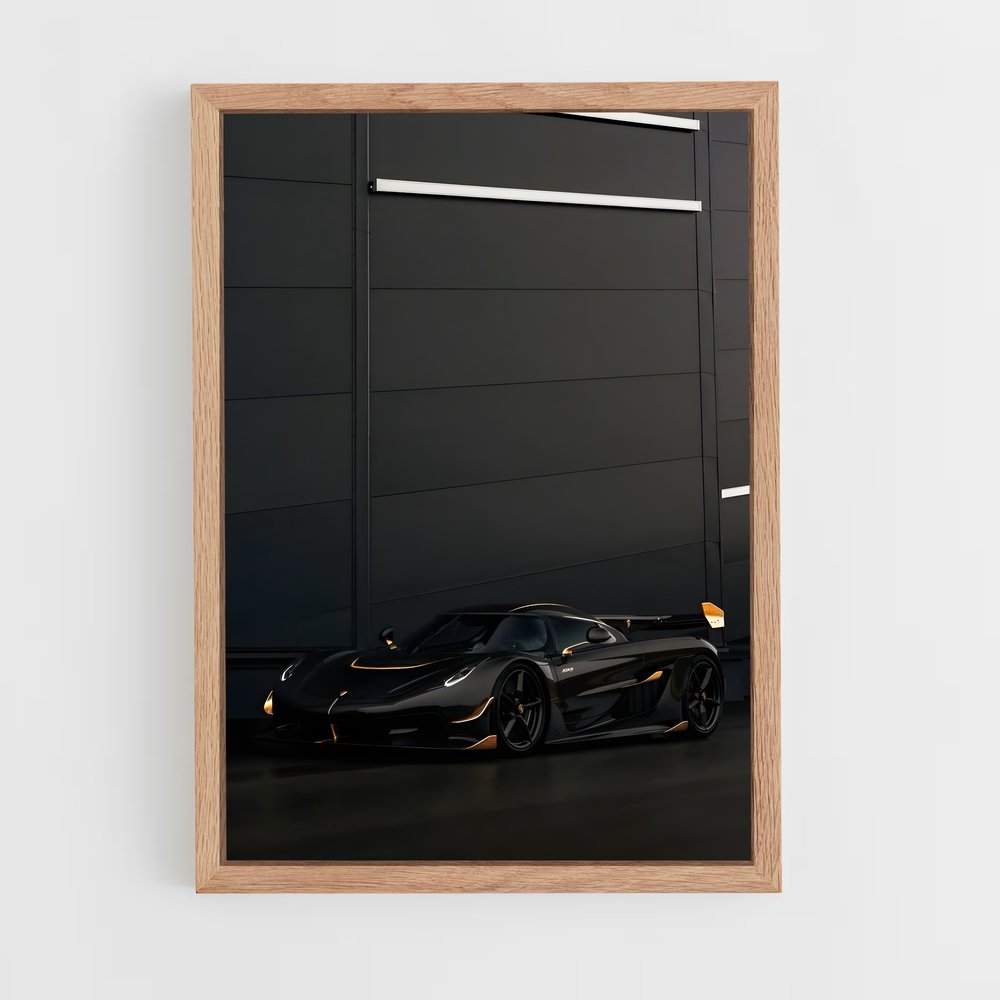 Poster Jesko Noir et Or – affiche Koenigsegg (vue 4)